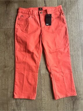 Lee Coral Cropped Straight Jeans